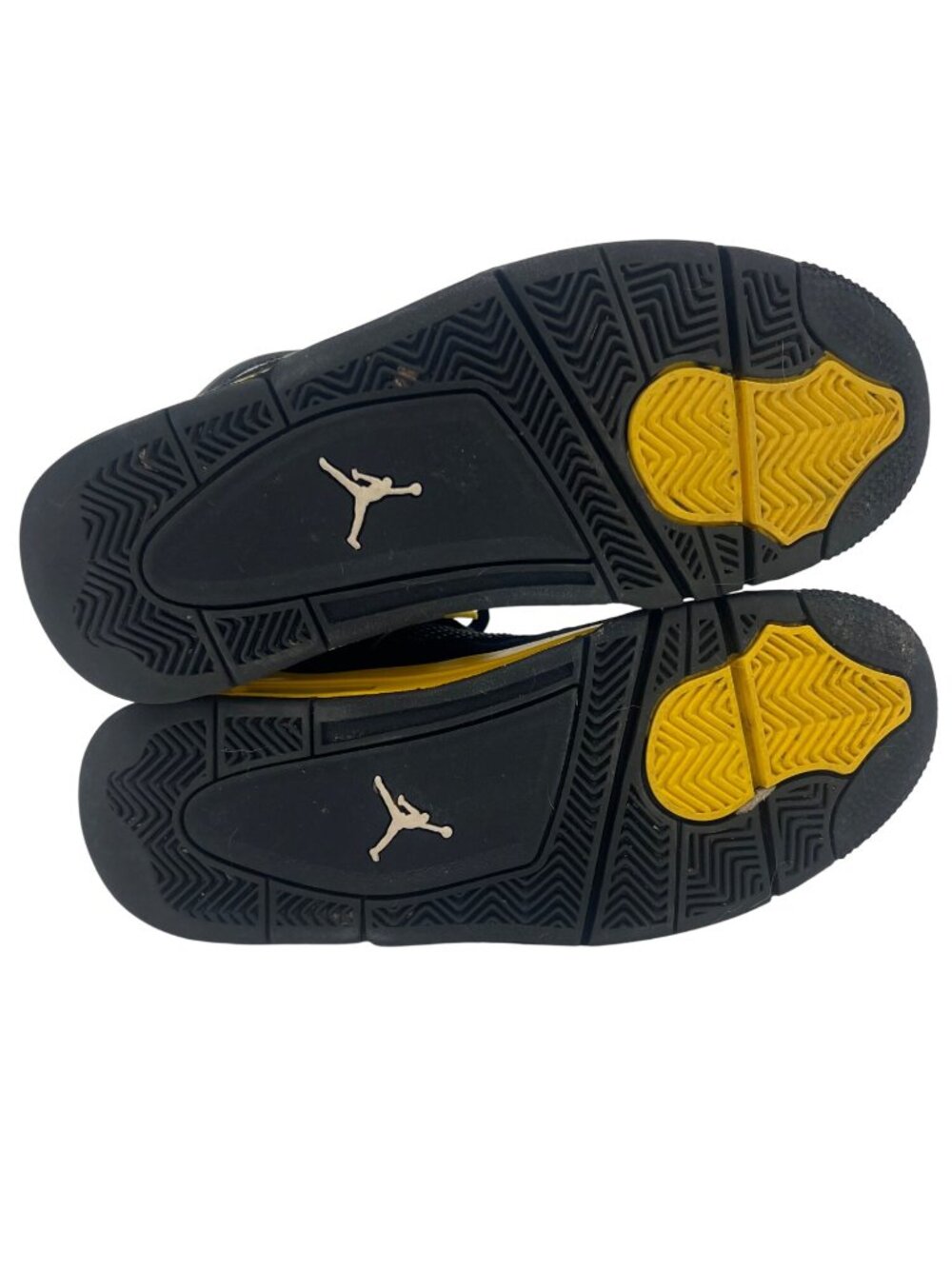 Air Jordan 4 Retro Thunder Black & Tour Yellow Sneakers | Men's 7 Collectable - Picture 8 of 16